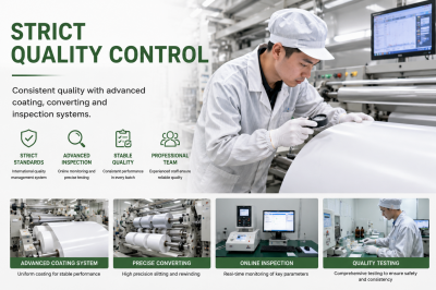 Strict Quality Control Consistent quality with advanced coating, converting and inspection systems.